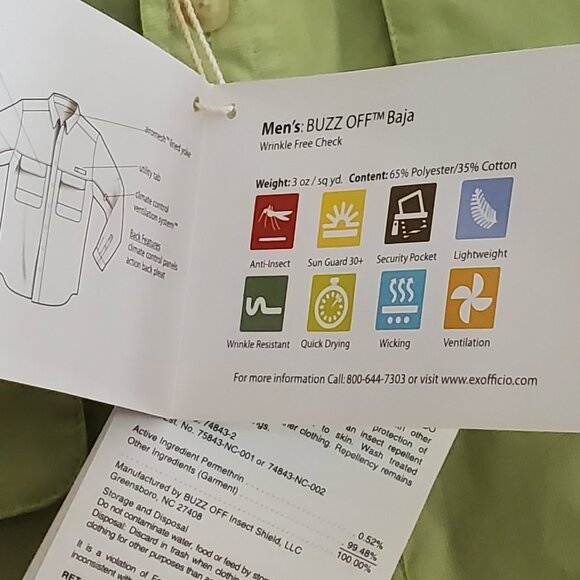 Men's LS Buzz Off Baja Bug Shield Shirt - Picture 6 of 6